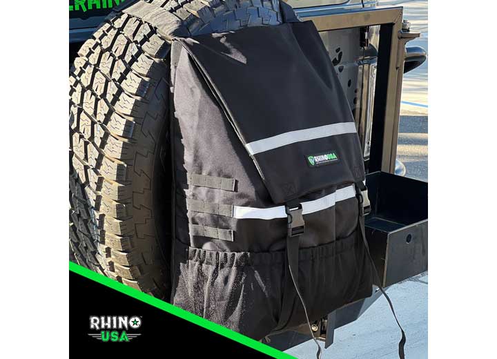 Spare Tire Organizer & Trash Storage Bag - Black