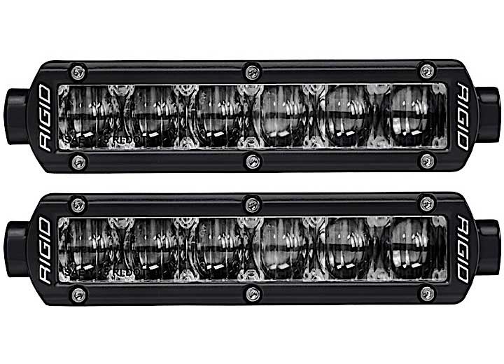 Rigid Industries SR-Series 6" SAE Fog Lights - Black Pair, IP68 Waterproof