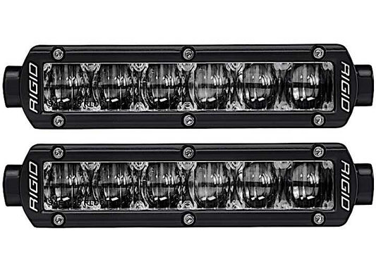Rigid Industries SR-Series 6" SAE Fog Lights – Black Pair, IP68 Waterproof