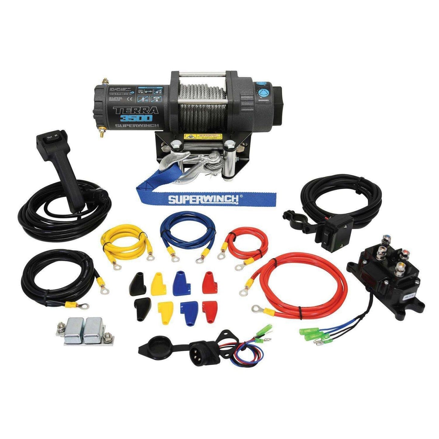 Superwinch Terra 3500 Off-Road Winch with Steel Rope – Robust 3,500 lbs Recovery Winch for ATV, UTV, and Utility Applications
