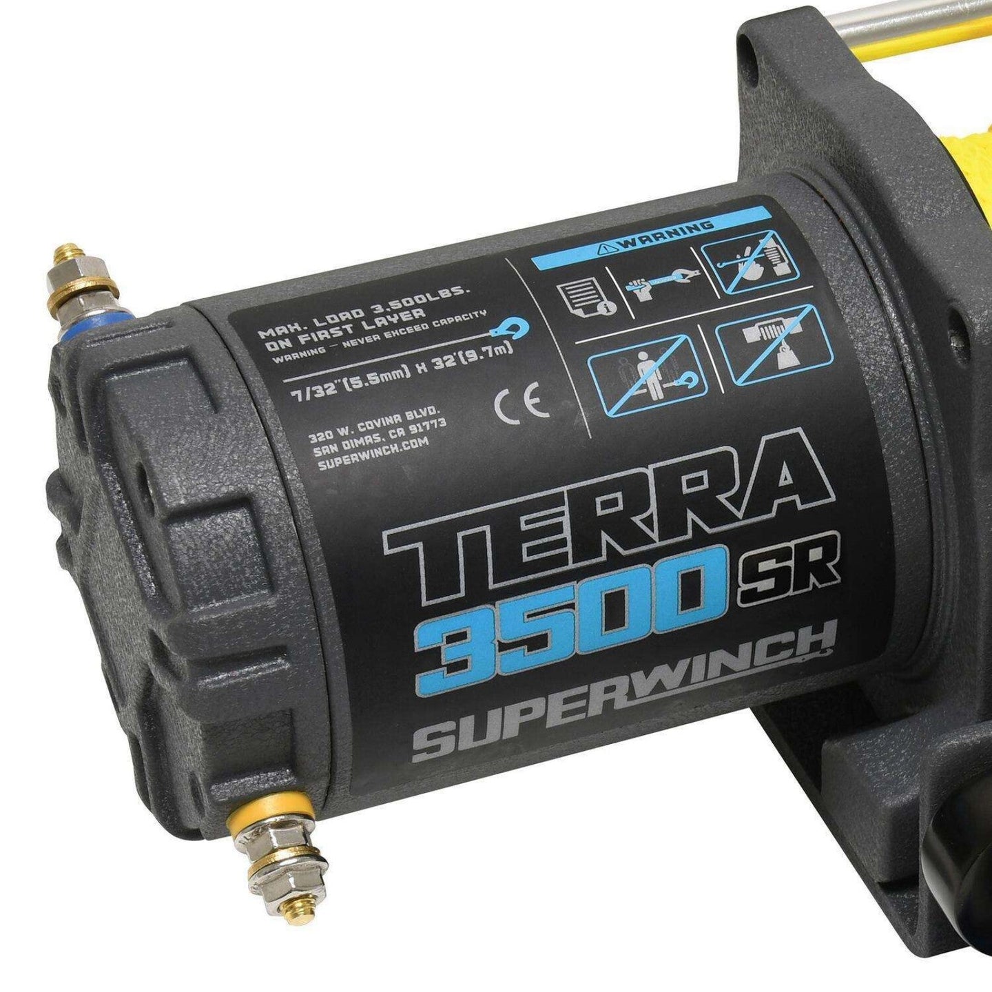 Superwinch Terra 3500SR Lightweight Recovery Winch with Synthetic Rope – 3,500 lbs Capacity for ATVs and UTVs