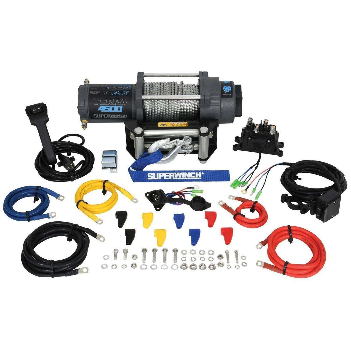 Superwinch Terra 4500 Heavy-Duty Winch for Off-Road ATV and UTV Recovery – 4,500 lbs Steel Wire Rope