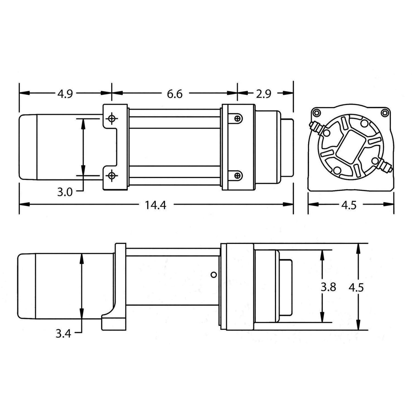 Superwinch Terra 4500SR Synthetic Rope Winch – Ultimate 4,500 lbs Recovery Solution for ATVs and UTVs