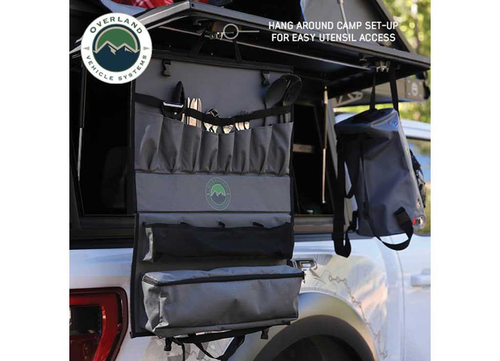 WILDERNESS COOKING SET - 21 PIECE UTENSIL AND GEAR KIT WITH HANGING STORAGE CASE