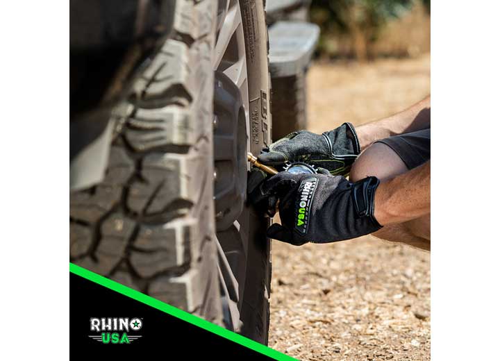 Reinforced Kevlar Mechanic Gloves with Adjustable Wrist and Padded Palm - Black Woven Design