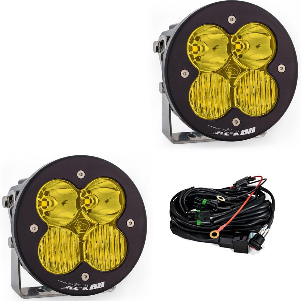 Baja Designs XL-R 80 LED Auxiliary Light Pod Pair (Baja Amber, Driving/Combo) - Venture Overland Company