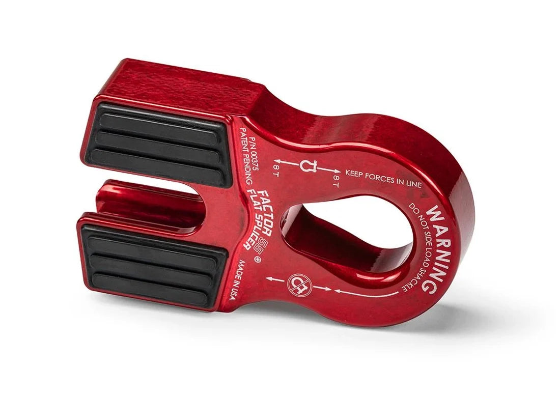 Factor 55 FLAT SPLICER 3/8-1/2" SYNTHETIC ROPE SPLICE-ON SHACKLE MOUNT -- RED 00375-01
