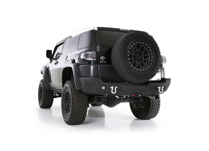 07-14 FJ CRUISER M1 REAR BUMPER W/D-RING MOUNTS & REAR LIGHTS; BLACK