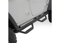 07-18 WRANGLER 4DR WHEEL TO WHEEL NERF STEPS W/CLEATED STEPS; BLACK TEXTURE