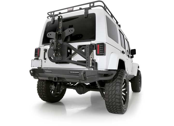 07-18 WRANGLER JK 2/4DR SRC GEN2 REAR BUMPER; TEXTURED MATTE BLACK