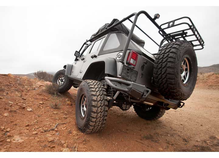 07-18 WRANGLER JK 2/4DR SRC GEN2 REAR BUMPER; TEXTURED MATTE BLACK