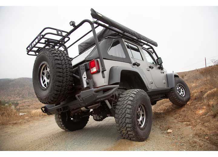 07-18 WRANGLER JK 2/4DR SRC GEN2 REAR BUMPER; TEXTURED MATTE BLACK
