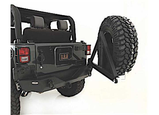 Smittybilt XRC Tire Carrier - Black, 2007-2018 Jeep Wrangler JK 2/4-Door