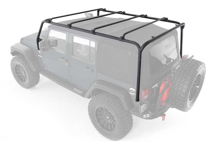 07-18 WRANGLER (JK) - 4 DOOR SRC ROOF RACK - 300 LB RATING - BLACK TEXTURED