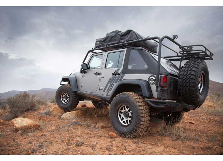 07-18 WRANGLER (JK) - 4 DOOR SRC ROOF RACK - 300 LB RATING - BLACK TEXTURED