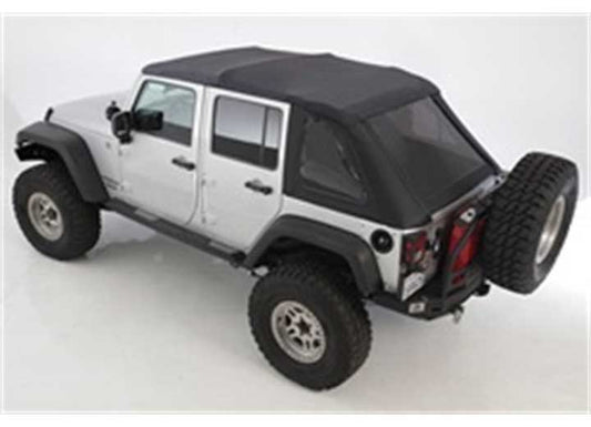 Smittybilt Bowless Combo Top Kit with Tinted Windows - Black Diamond, 2007-2018 Jeep Wrangler JK 4-Door