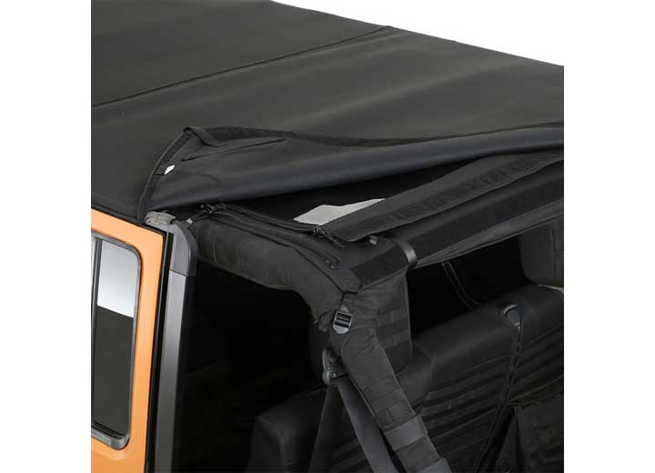 07-18 WRANGLER JK 4DR BOWLESS COMBO TOP W/TINTED WINDOWS W/NO UPPER DOORS; PROT3K BLACK
