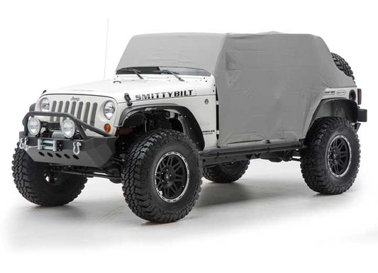 07-18 WRANGLER JK 4DR WATER-RESISTANT CAB COVER W/DOOR FLAPS; GRAY