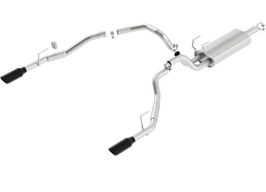 Borla Exhaust - 09 - 17 RAM 1500 5.7L V8 2+4WD 4DR RC EC STB/CC SB 3IN 2.5IN S - TYPE S TIP 4IN RD X 12IN UNDER BUMPER