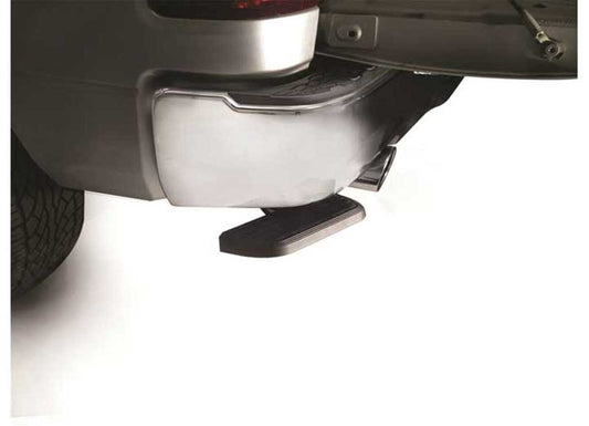 Amp Research - 09 - 18 RAM 1500(19 - 22 CLASSIC) W/FACTORY DUAL EXHAUST BEDSTEP FLIP DOWN