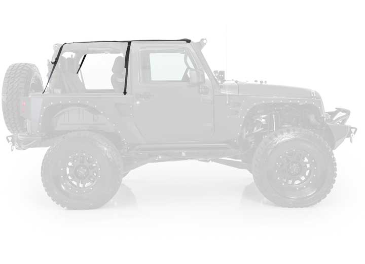 10-18 WRANGLER (JK) - 2 DOOR EXTENDED TOP - BLACK DIAMOND
