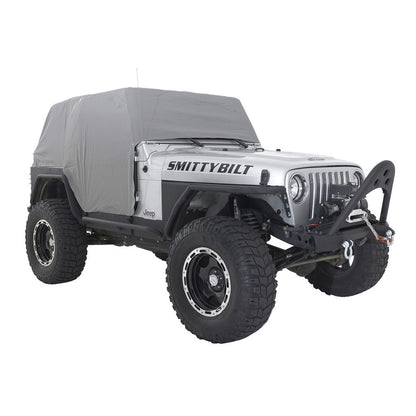 Smittybilt 1061 Cab Cover w/ Door Flaps Gray (92-06 YJ/TJ) - view 2
