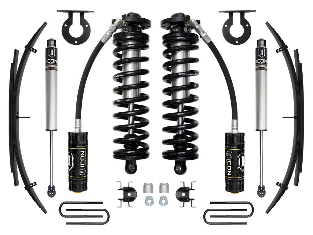 ICON Vehicle Dynamics - 11 - 16 FORD F250/F350 2.5 - 3" STAGE 1 COILOVER CONVERSION SYSTEM W EXPANSION PACK