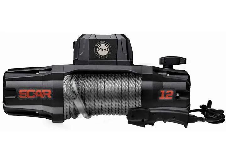 12,000 LB SCAR Wireless Remote Control Winch with Heavy-Duty Steel Cable Overland Vehicle Systems