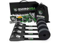 Rhino USA - 12FT Heavy - Duty Lashing Straps (4 - Pack) for Secure Cargo Transport