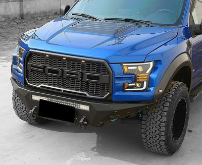 AlphaRex USA 15-17 Ford F150 / 17-20 Ford F150 Raptor LUXX-Series LED Projector Headlights Black AlphaRex USA