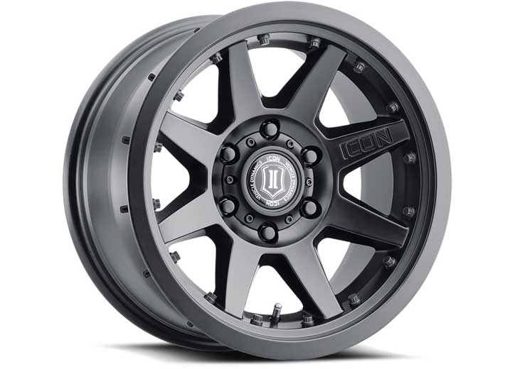 17" REBOUND PRO WHEELS SIZE 17X8.5 FINISH SAT BLACK BOLT PATTERN 6 x 135 BACKSPACE 5" OFFSET 6mm