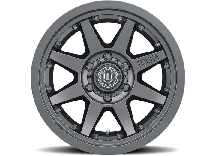 17" REBOUND PRO WHEELS SIZE 17X8.5 FINISH SAT BLACK BOLT PATTERN 6 x 135 BACKSPACE 5" OFFSET 6mm