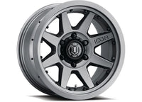 17" REBOUND PRO WHEELS SIZE 17X8.5 FINISH TITANIUM BOLT PATTERN 6 x 5.5" BACKSPACE 4.75" OFFSET 0mm