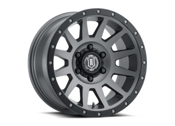 Icon Vehicle Dynamics - 17 X 8.5 COMPRESSION 6 X 5.5IN 4.75INBP 0MM OFFSET - TITANIUM