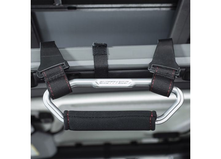 18-C WRANGLER JL; 20-C GLADIAOR JT EXTREME GRAB HANDLES; BLACK/SILVER; 2PC