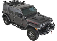 18-C WRANGLER JL 4DR DEFENDER RACK WELDED ONE-PC ROOF RACK; TEXTURED BLACK POWDER COAT