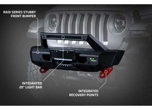 Ironman 4x4 - 18 - C WRANGLER RAID SERIES SHORT FRONT BUMPER KIT