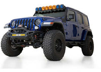 18-C WRANGLER ROCK FIGHTER FRONT BUMPER W/ MOUNTS FOR 5 CUBE LIGHTS OR 20IN UNIVERSAL LIGHT BAR BLK