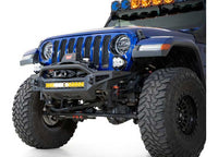18-C WRANGLER ROCK FIGHTER FRONT BUMPER W/ MOUNTS FOR 5 CUBE LIGHTS OR 20IN UNIVERSAL LIGHT BAR BLK