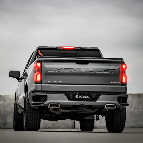 AlphaRex USA LUXX-Series LED Tail Lights Alpha-Black for 19-24 Chevrolet Silverado 1500 / 20-24 Silverado 2500HD/3500HD – Sleek Style & Enhanced Visibility