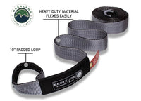 Heavy-Duty 30,000 LB Towing Strap - 3" x 30' Gray with Black Ends & Storage Bag