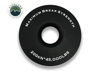 Heavy-Duty 45,000 LB Recovery Ring with Storage Bag - 6.25 Inch Black