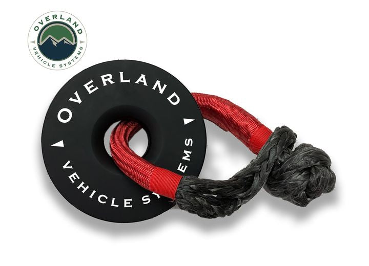 Heavy-Duty 45,000 LB Recovery Ring with Storage Bag - 6.25 Inch Black