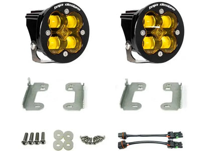 20-22 GLADIATOR/18-22 WRANGLER JL W/OE SAHARA BUMPER(SAE FOG AMBER)SQUADRON-R SAE FOG POCKET KIT Baja Designs