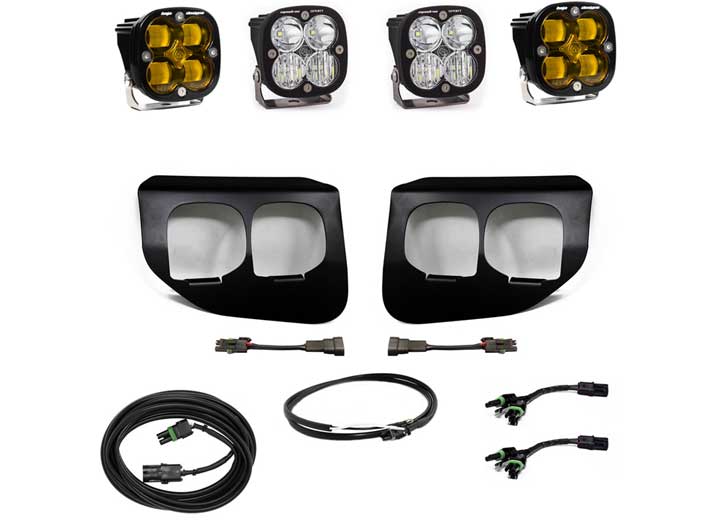 Baja Designs - 20 - 22 F250/F350 SUPER DUTY(SAE FOG AMBER UPFITTER SWITCH)SQUADRON SAE/SPORT FOG POCKET KIT