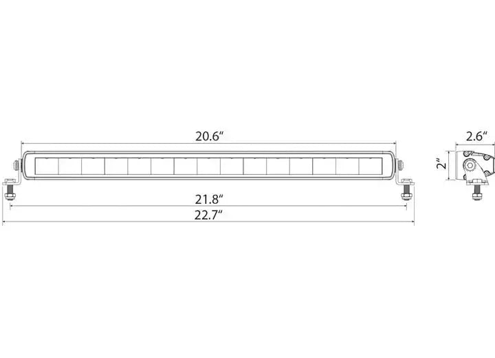 Ironman 4x4 - 20 - Inch Single Row LED Light Bar by Bright Saber