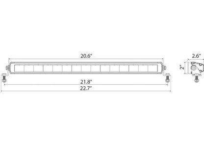 Ironman 4x4 - 20 - Inch Single Row LED Light Bar by Bright Saber