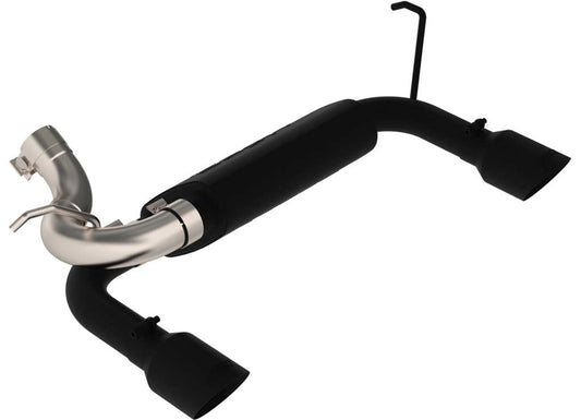 2007-2018 Jeep Wrangler/Rubicon Dual Rear Exit Axle Back Exhaust System - Black Finish