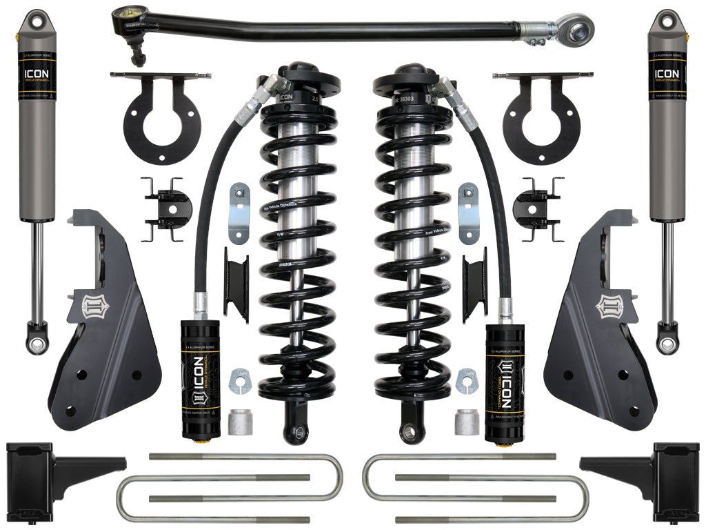 ICON Vehicle Dynamics - 2017 - 2022 FORD F - 250/F - 350 4 - 5.5" LIFT STAGE 2 COILOVER CONVERSION SYSTEM