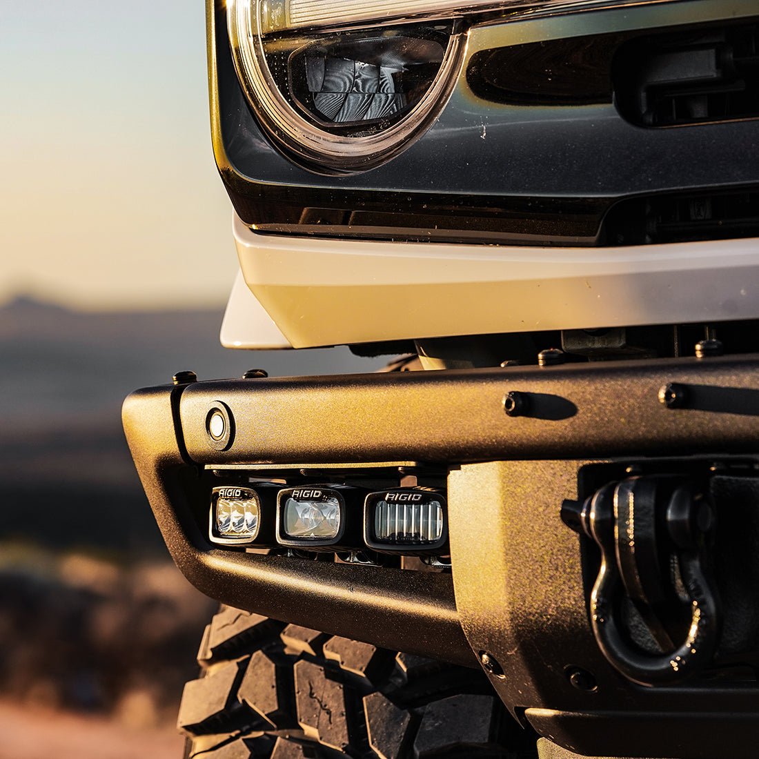 RIGID Industries - 2021+ Bronco Mod Bumper Triple SR - M Fog Light Kit